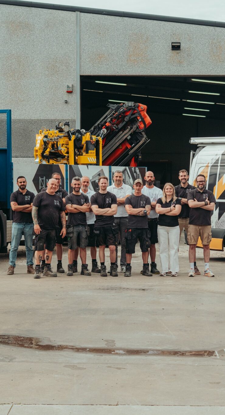 Het volledige NEVEN-team, dichtbij in beeld